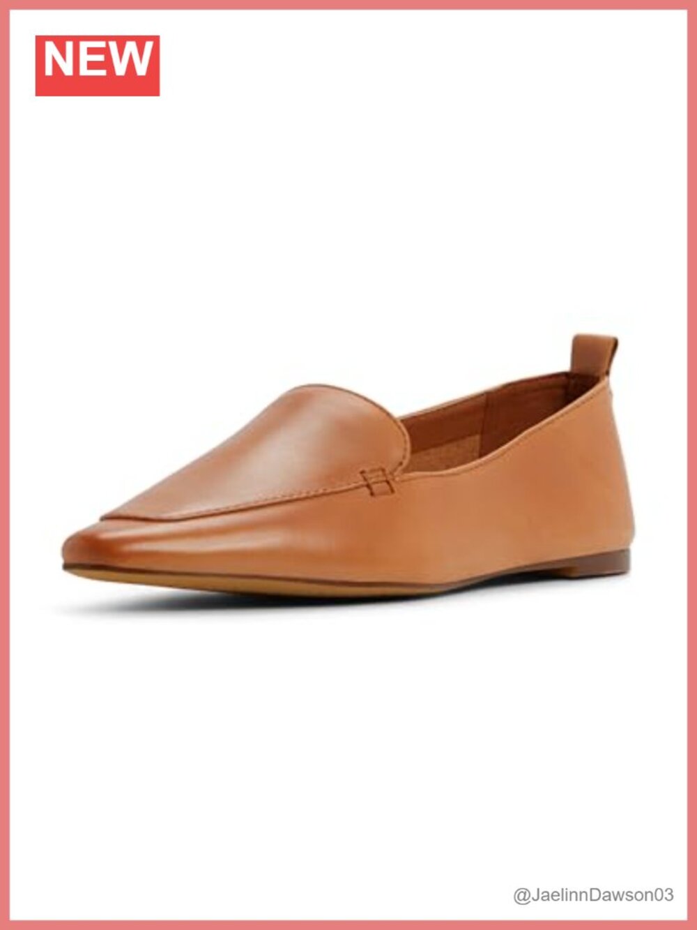 Leather Slip-On Loafers Comfortable Flats Snip Toe Pull-On Shoes